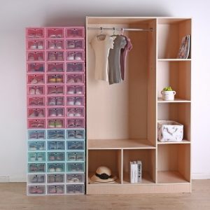 2019-Clear-Foldable-Plastic-Drawer-Storage-Shoe